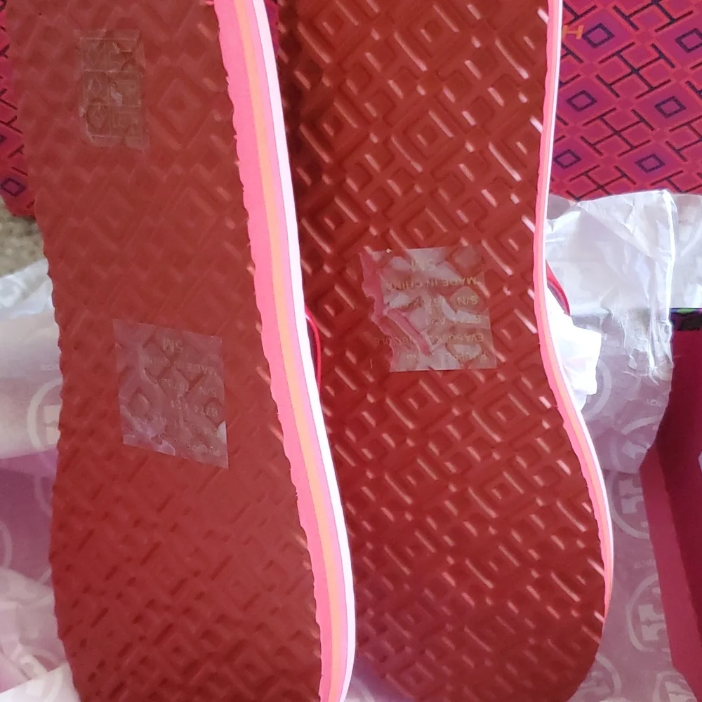 Tory birch flip flops red two other colors as shown so comfy lowered